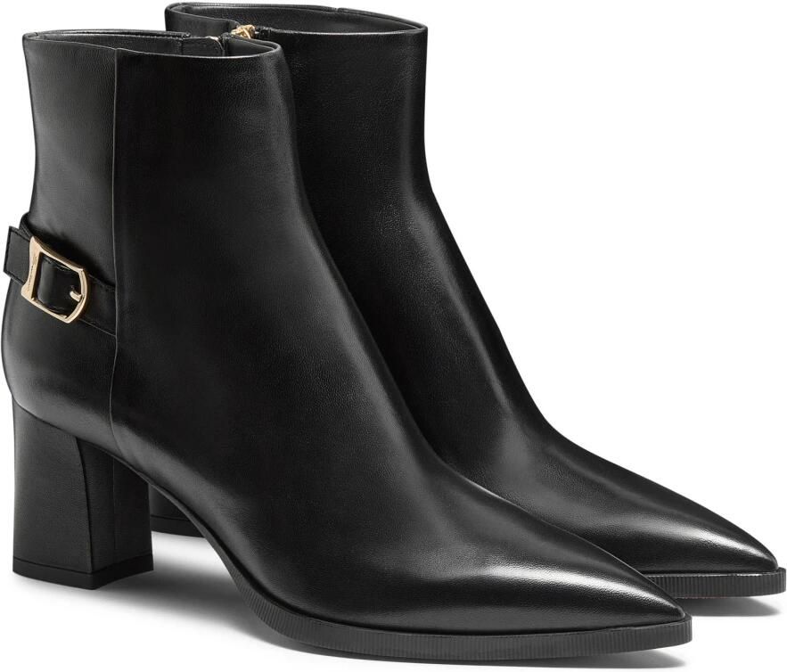 SANTONI Enkellaarsjes Dames 71846 Leer Zwart - Foto 4