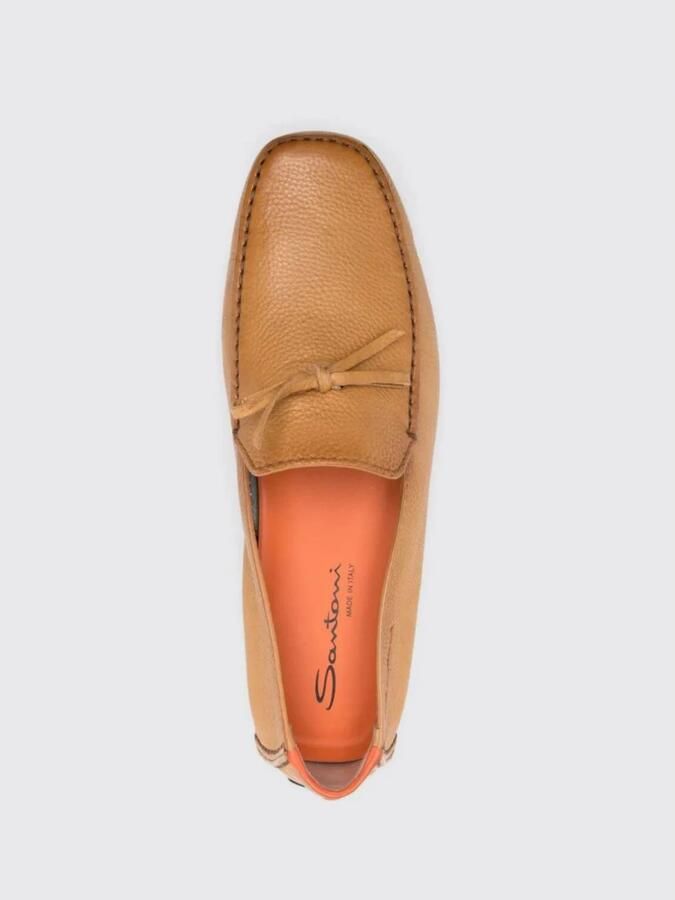 Santoni Leren loafers met casual knoopdetail - Foto 2