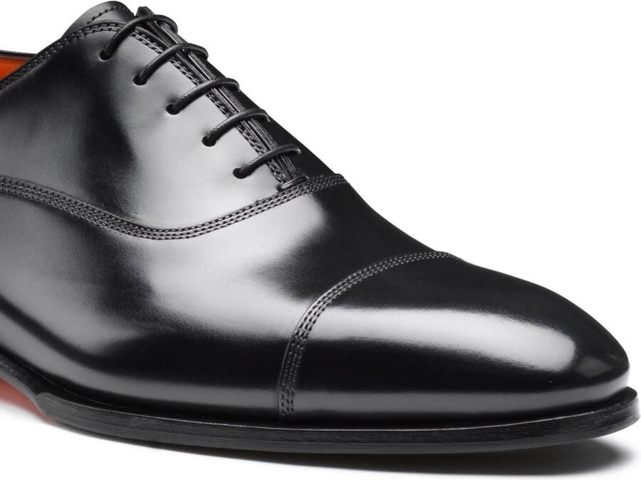 SANTONI Nette Schoenen Heren 18883 Maat: 8 5 Materiaal: Leer Kleur: Zwart - Foto 2