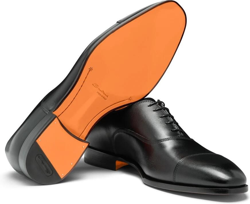 Santoni Leren Oxford Schoen - Foto 2