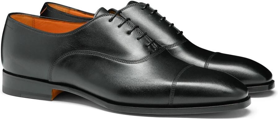 Santoni Leren Oxford Schoen - Foto 4