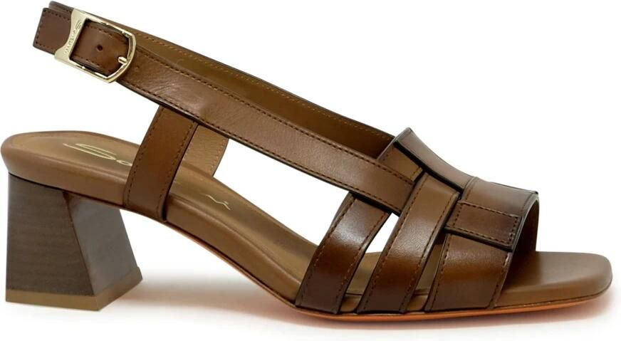 Santoni Leren Slingback Sandaal - Foto 2