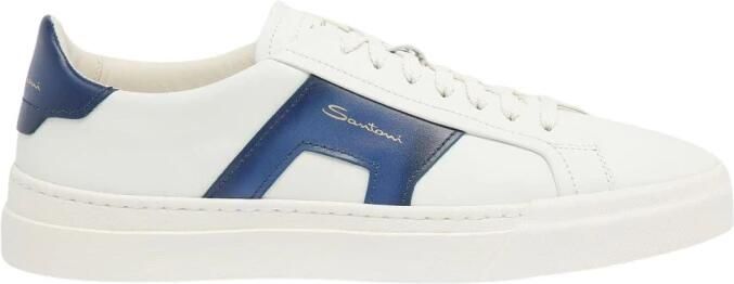 Santoni Leren Sneakers Casual Design