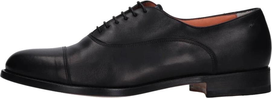 Santoni Leren Veterschoenen