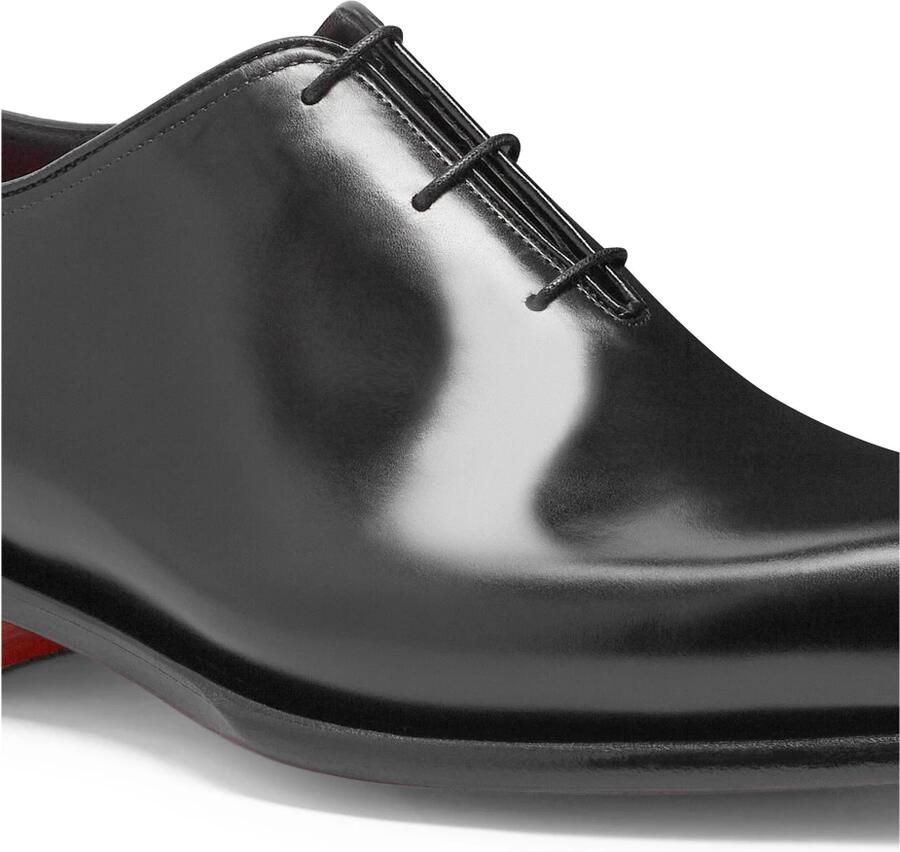 Santoni Leren wholecut veterschoen