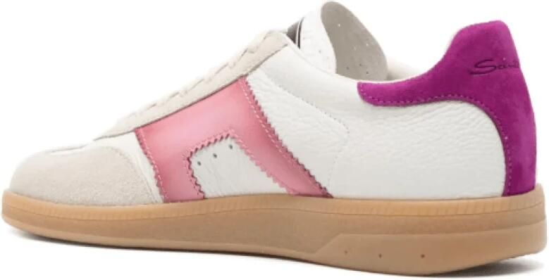 Santoni Lichtgrijze Sneakers met Logo Patch - Foto 2