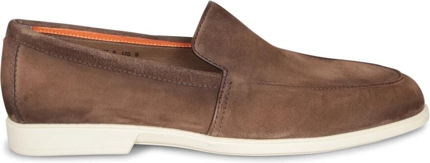 SANTONI Loafers Heren Malibu Maat: 6 5 Materiaal: Suède Kleur: Bruin - Foto 4