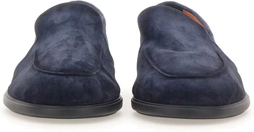 Santoni Blauwe Suède Loafers - Foto 8