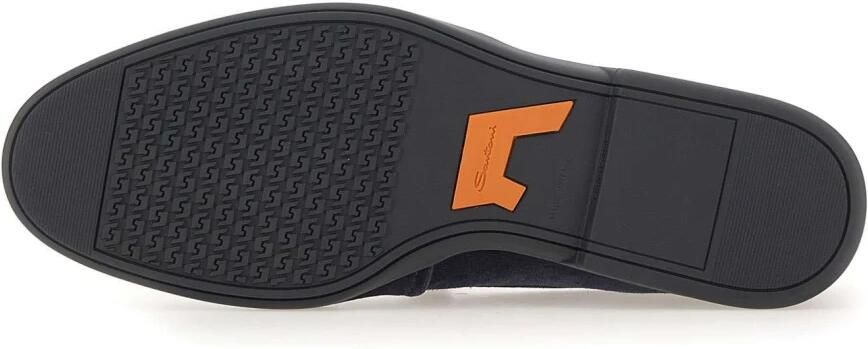 Santoni Blauwe Suède Loafers - Foto 11