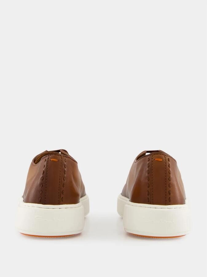 Santoni Minimalistische Leren Sneakers