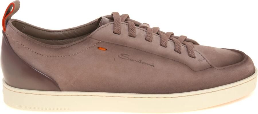 Santoni Suede Calf Leather Sneaker