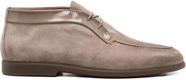Santoni Natural Suede and Leather Desert Boot