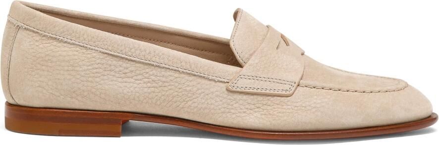 Santoni Nubuck Penny Loafer