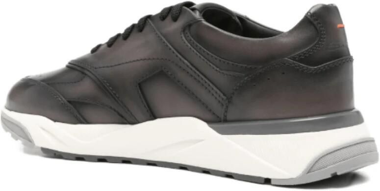 Santoni Panelled Leather Sneakers - Foto 3