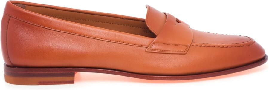 Santoni Leren pennyloafer voor dames Brown - Foto 6