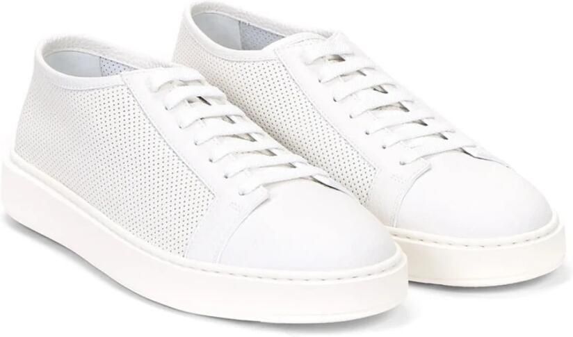 Santoni Perforated Leather Sneaker - Foto 3