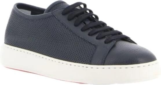 Santoni Perforated Leather Sneaker - Foto 3