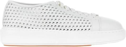 Santoni Perforated Leather Sneakers