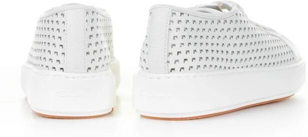 Santoni Perforated Leather Sneakers - Foto 2