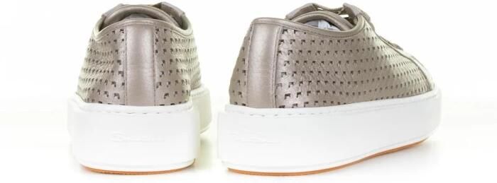 Santoni Perforated Leather Sneakers - Foto 2