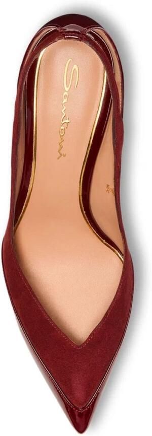 Santoni Pumps met hoge hak van lakleer en suède - Foto 2