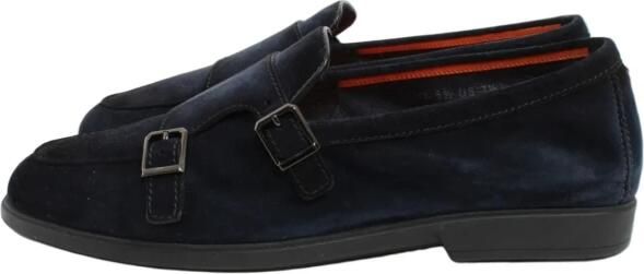 SANTONI Loafers Heren Pura Maat: 41 Materiaal: Suède Kleur: Blauw - Foto 3