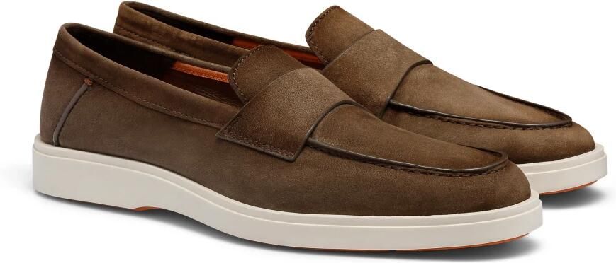 SANTONI Instappers Heren Revolve Suède Bruin - Foto 5