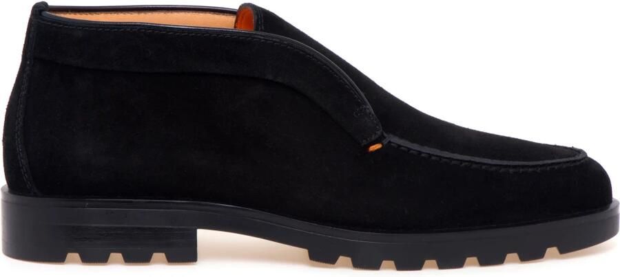 Santoni Heren Instappers Sue Spiegel Zwart Black