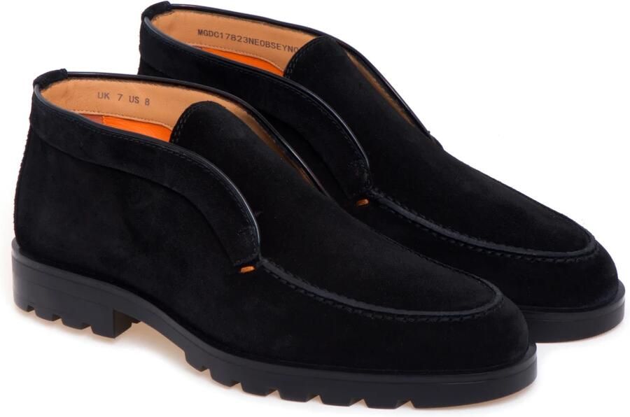 Santoni Heren Instappers Sue Spiegel Zwart Black - Foto 4