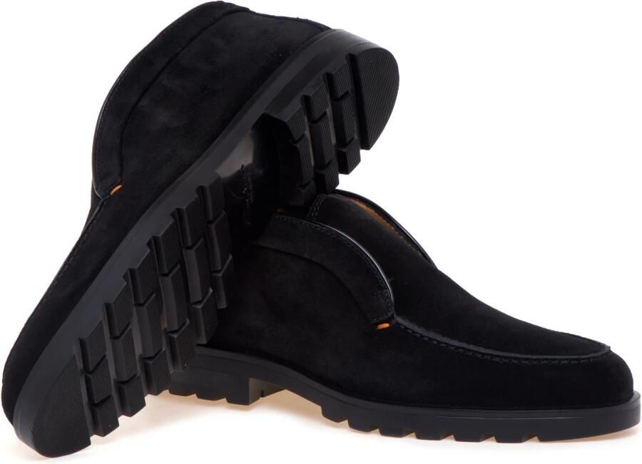 Santoni Heren Instappers Sue Spiegel Zwart Black - Foto 3