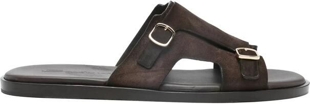 Santoni Slides met gespdetail