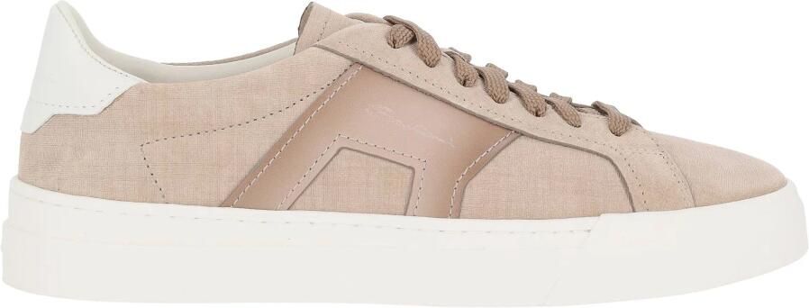 Santoni Sneaker Double Buckle in pelle