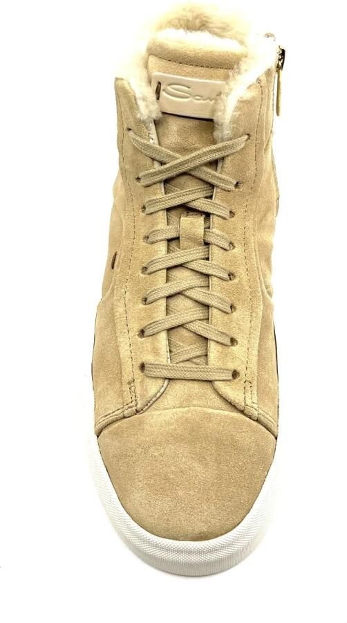 Santoni Slip-on Suède Sneaker met Bont - Foto 2