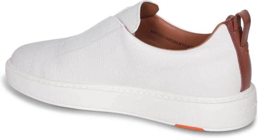 Santoni Victory Tumbled Leather Slip-On Sneakers - Foto 6