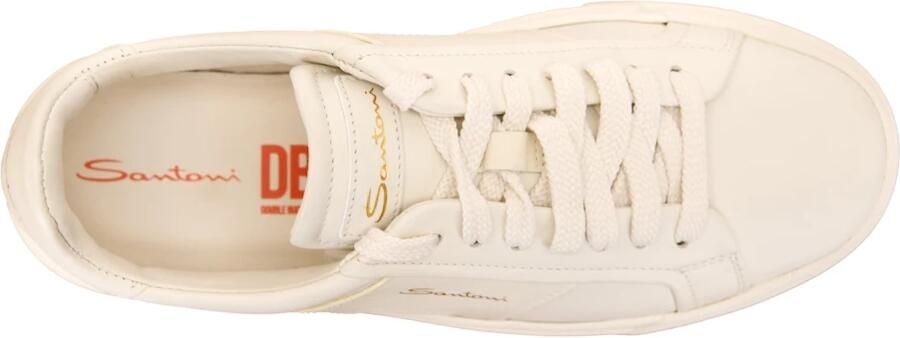 Santoni Witte Sneakers met Dubbele Gesp en Vetersluiting White Dames - Foto 5