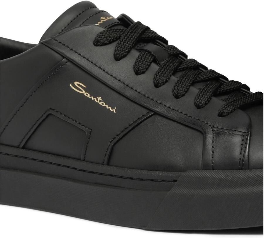 SANTONI Lage Sneakers Heren 21779 Leer Zwart - Foto 2