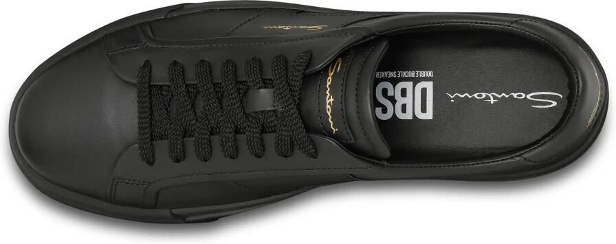 SANTONI Lage Sneakers Heren 21779 Leer Zwart - Foto 4