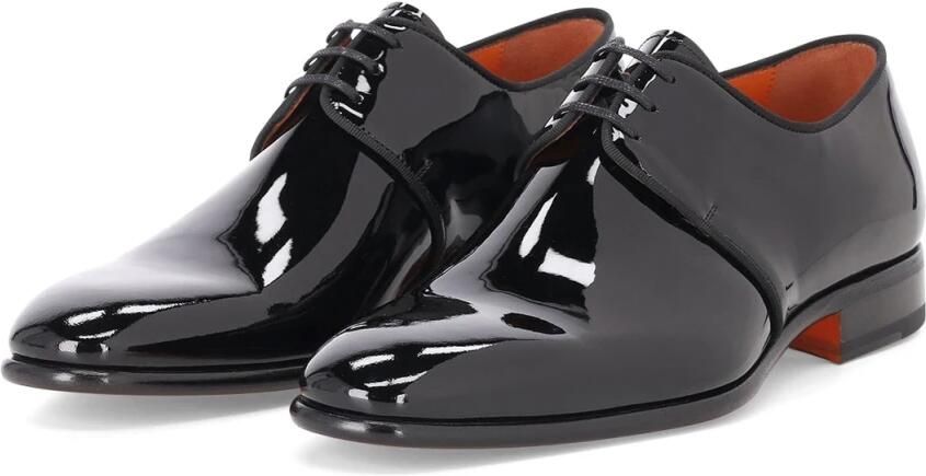 Santoni Square-toe Patent Loafer