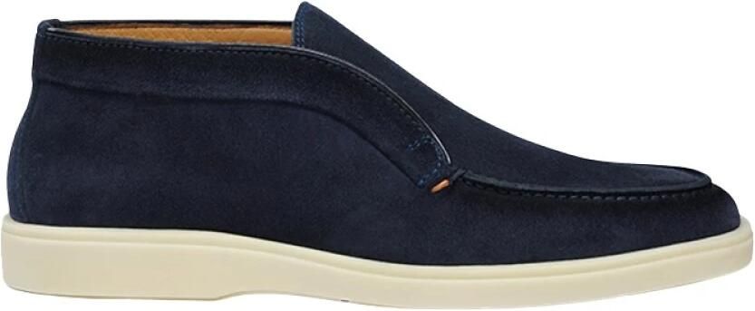 SANTONI Instappers Heren 17823 10 5 Suède Donkerblauw