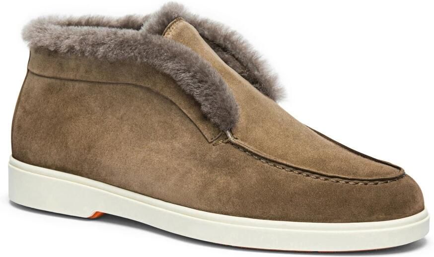 Santoni Suede And Fur Desert Boot - Foto 2