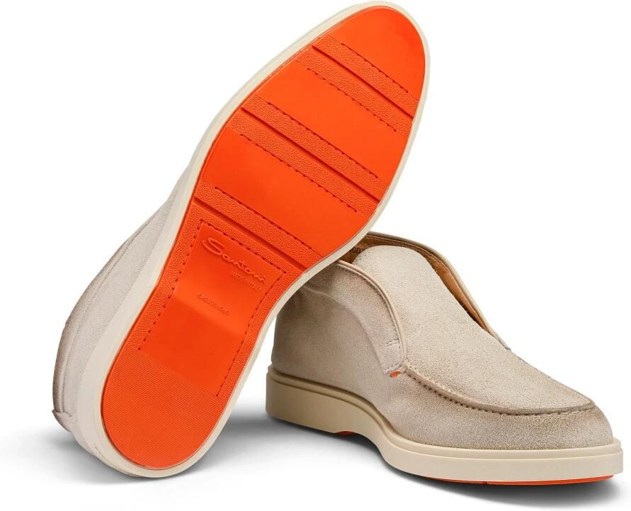 Santoni Stijlvolle Loafer Open Walk Schoen in Beige Heren