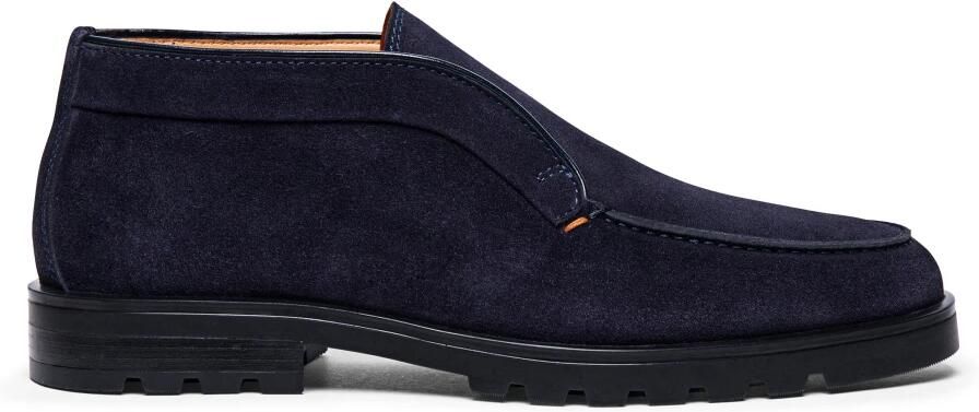 SANTONI Instappers Heren Detroit 17823 Gz 5 Suède Blauw