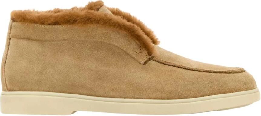 Santoni Suede en Bont Woestijnlaars