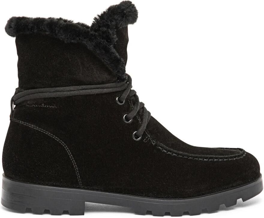 Santoni Suède Enkelboot met Bont