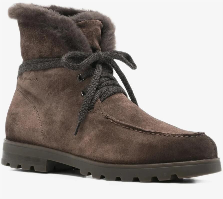 Santoni Suède enkellaars met bont - Foto 2