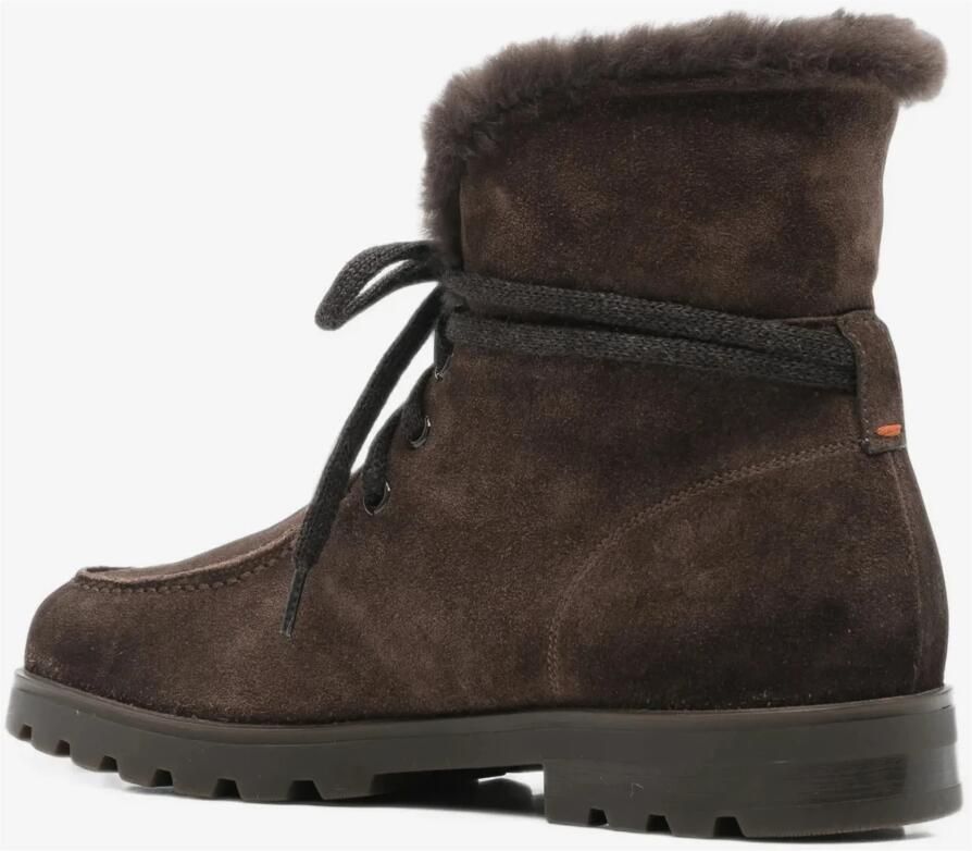 Santoni Suède enkellaars met bont - Foto 3