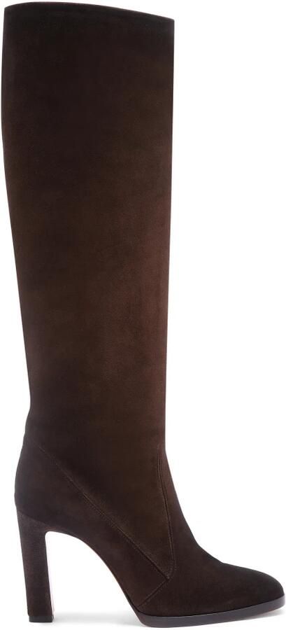 Santoni Suede High-heel Boot