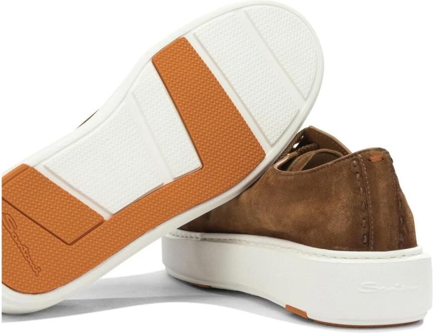 Santoni Suede Lace-Up Platform Sneakers - Foto 2