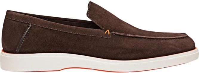 Santoni Suède Leren Loafers Casual Slipon - Foto 2