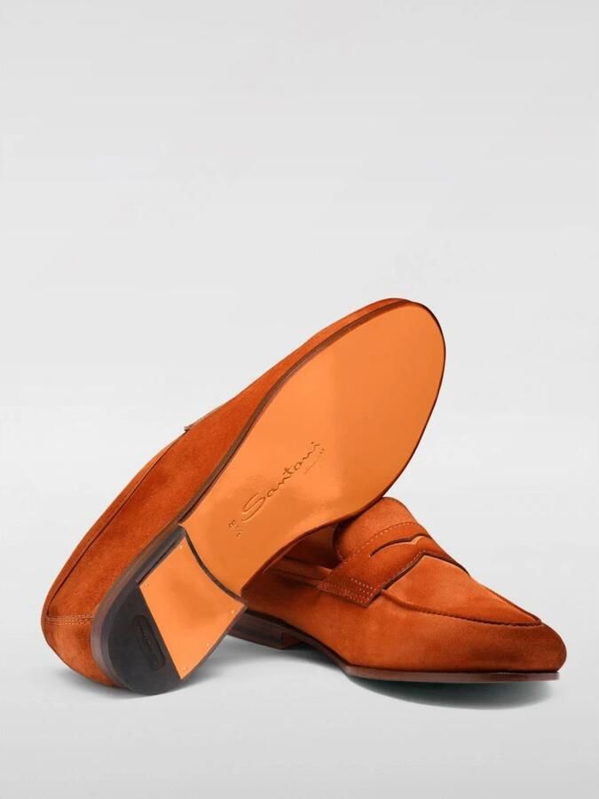 Santoni Suede Leren Penny Loafers